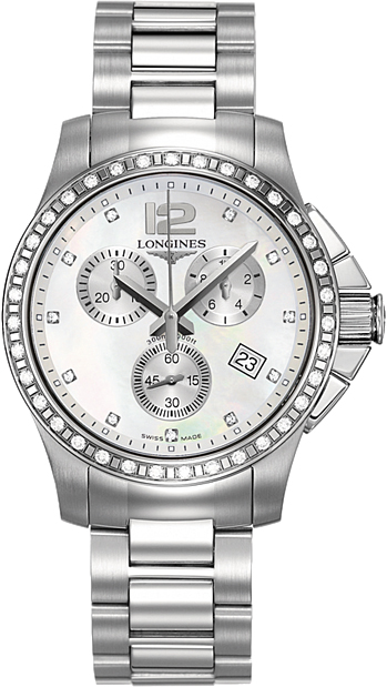 AAA 1:1 Replica Longines-Conquest Ladies Watches Mother Of Pearl Dial Quartz 35MM L3.279.0.87.6 Watch
