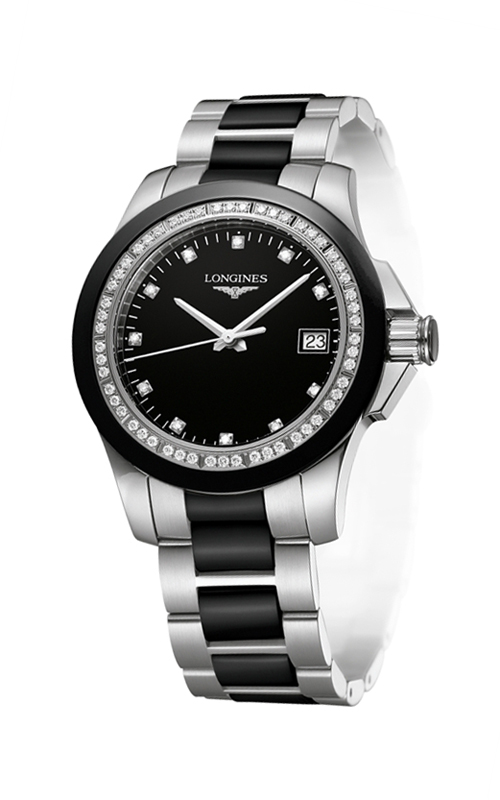 AAA 1:1 Replica Longines-Conquest Ladies Watches Black Dial Quartz 35MM L3.281.0.57.7 Watch