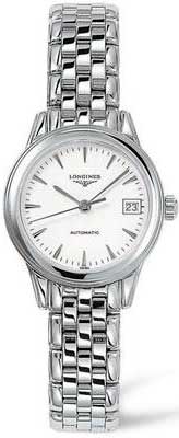 AAA 1:1 Replica Longines-Flagship Ladies Watches White Dial Automatic Self-wind 26MM L4.274.4.12.6 Watch