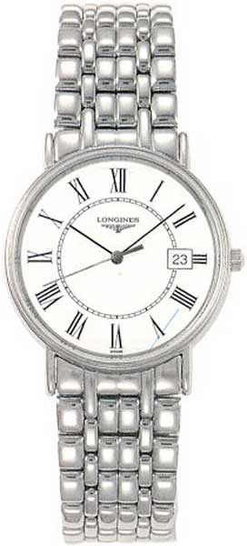 AAA 1:1 Replica Longines-Presence Mens Watches White Dial quartz L4.720.4.11.6 Watch
