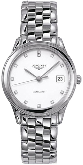 AAA 1:1 Replica Longines-Flagship Mens Watches White Dial Automatic 35.6MM L4.774.4.27.6 Watch