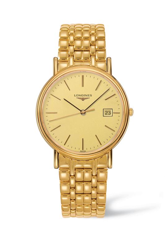 AAA 1:1 Replica Longines-Presence Mens Watches Gold Dial Quartz 39MM L4.790.2.32.8 Watch