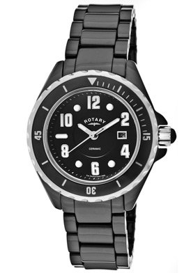 AAA 1:1 Replica Rotary-Women Ladies Watches Black Dial Quartz 36MM LB00333-19 Watch