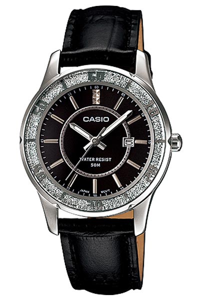AAA 1:1 Replica Casio-Collection Ladies Watches Black Dial Quartz 39.5MM LTP-1358L-1AV Watch