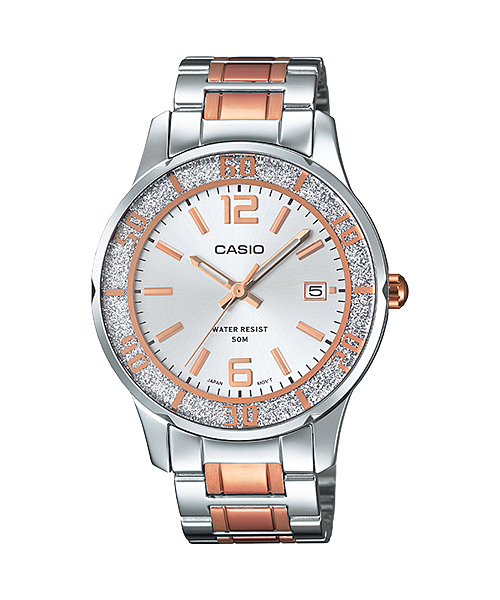 AAA 1:1 Replica Casio Ladies Watches Silver Dial Quartz 45.7 x 37MM LTP-1359RG-7A Watch