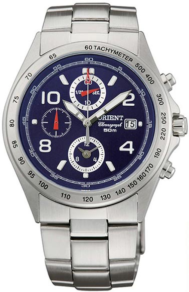 AAA 1:1 Replica Orient-Chronograph Mens Watches Blue Dial Quartz LTT08001D Watch