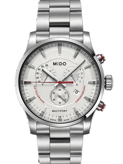 AAA 1:1 Replica Mido-Multifort Mens Watches Silver Dial Quartz 42MM M005.417.11.031.00 Watch
