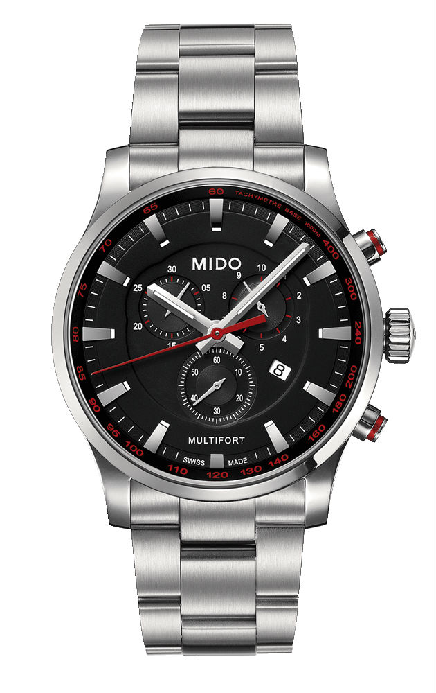 AAA 1:1 Replica Mido-Multifort Mens Watches Black Dial Quartz 42MM M005.417.11.051.00 Watch