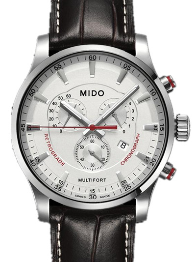 AAA 1:1 Replica Mido-Multifort Mens Watches Silver Dial Quartz 42MM M005.417.16.031.10 Watch