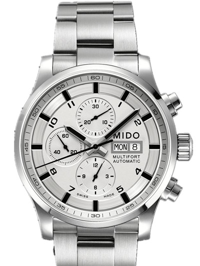AAA 1:1 Replica Mido-Multifort Mens Watches Silver Dial Automatic 44MM M005.614.11.037.01 Watch