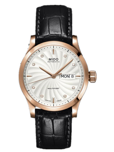 AAA 1:1 Replica Mido-Multifort Ladies Watches White Dial Automatic 38MM M005.830.36.036.22 Watch