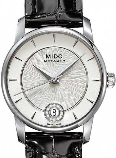 AAA 1:1 Replica Mido-Baroncelli Ladies Watches Silver Dial Automatic 33MM M007.207.16.036.00 Watch
