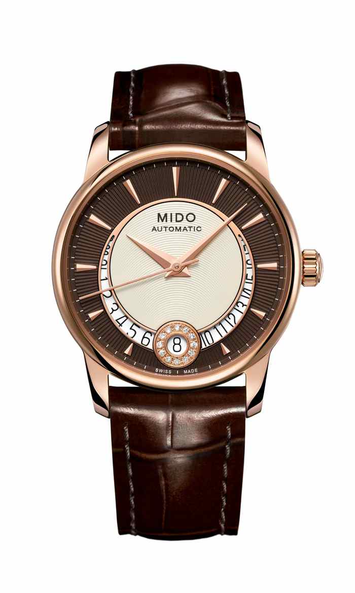 AAA 1:1 Replica Mido-Baroncelli-II Ladies Watches Brown Dial Automatic 33MM M007.207.36.291.00 Watch