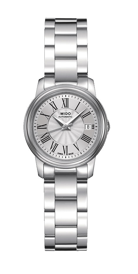 AAA 1:1 Replica Mido-Baroncelli-Iii Ladies Watches Silver Dial Automatic 25MM M010.007.11.033.09 Watch