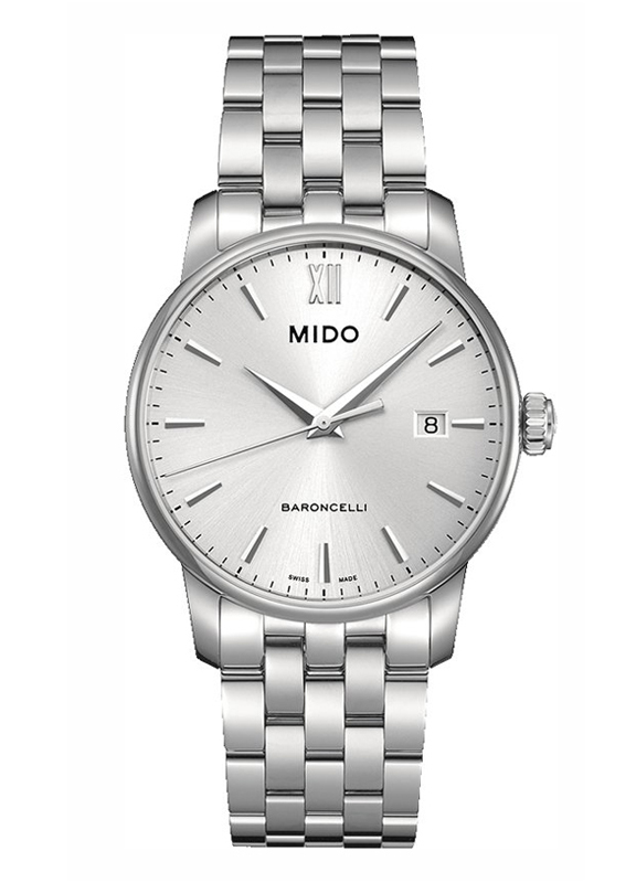 AAA 1:1 Replica Mido-Baroncelli Ladies Watches Silver Dial Quartz 28MM M013.410.11.031.00 Watch