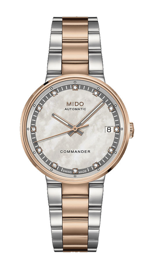 AAA 1:1 Replica Mido-Commander-Ii Ladies Watches Mother Of Pearl Dial Automatic Self-wind 33MM M014.207.22.116.00 Watch