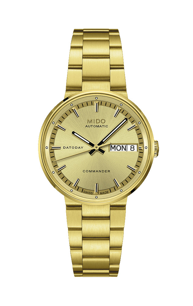 AAA 1:1 Replica Mido-Commander-Ii Ladies Watches Gold Dial Automatic 33MM M014.230.33.021.00 Watch