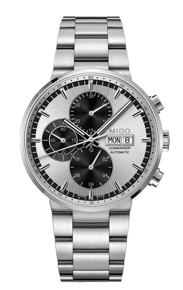 AAA 1:1 Replica Mido-Commander-Ii Mens Watches Silver Dial Automatic 42.5MM M014.414.11.031.09 Watch