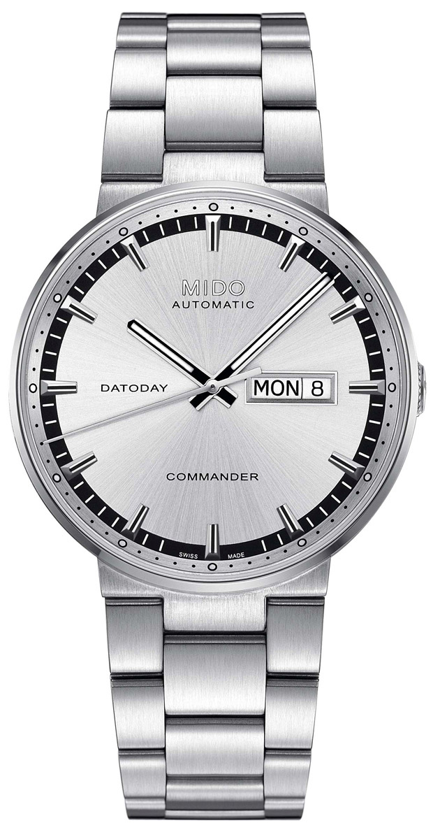 AAA 1:1 Replica Mido-Commander Mens Watches Silver Dial Automatic 40MM M014.430.11.031.00 Watch