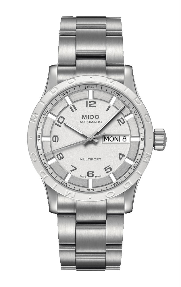 AAA 1:1 Replica Mido-Multifort Ladies Watches Silver Dial Automatic 38MM M018.830.11.012.00 Watch
