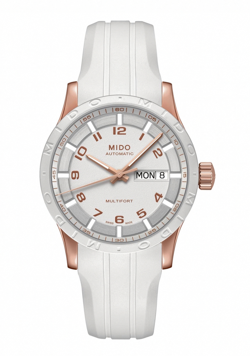 AAA 1:1 Replica Mido-Multifort Ladies Watches White Dial Automatic 38MM M018.830.37.012.00 Watch