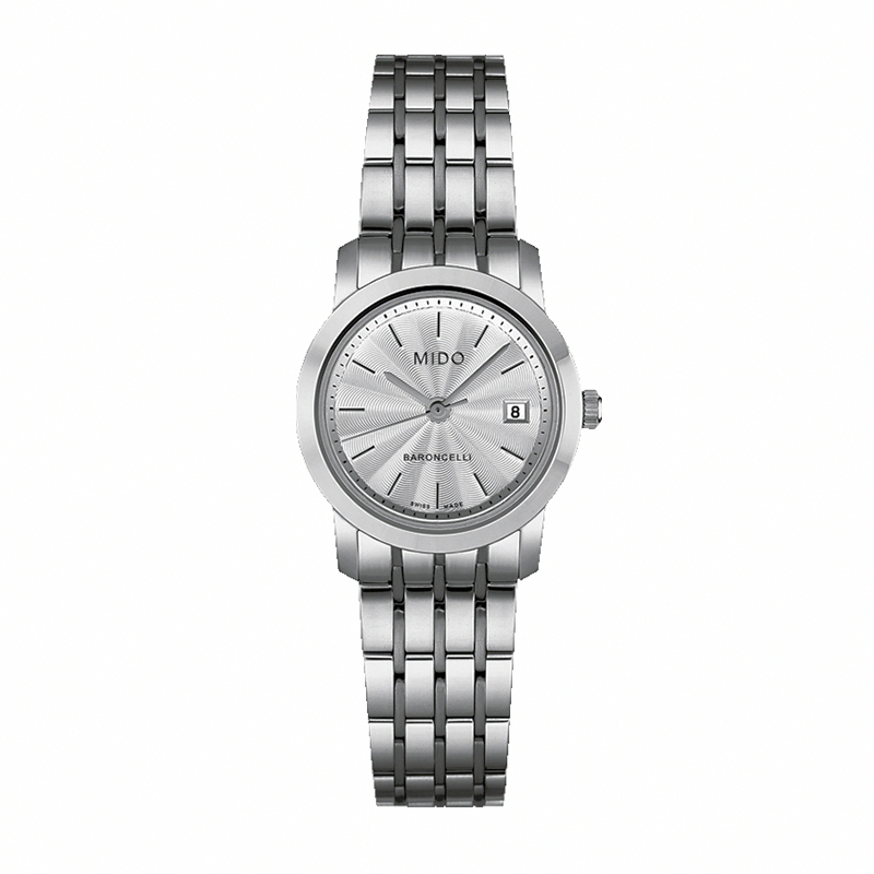 AAA 1:1 Replica Mido-Baroncelli Ladies Watches Silver Dial Automatic M3491.4.11.1 Watch