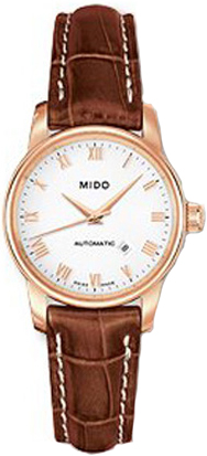 AAA 1:1 Replica Mido-Baroncelli Ladies Watches White Dial Automatic 30MM M7600.3.26.8 Watch