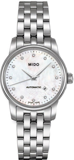 AAA 1:1 Replica Mido-Baroncelli Ladies Watches Pearl Dial Automatic 30MM M7600.4.69.1 Watch
