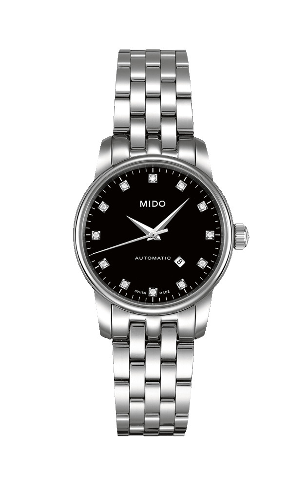 AAA 1:1 Replica Mido-Baroncelli-Ii Ladies Watches Black Dial Automatic 29MM M7600.4.68.1 Watch