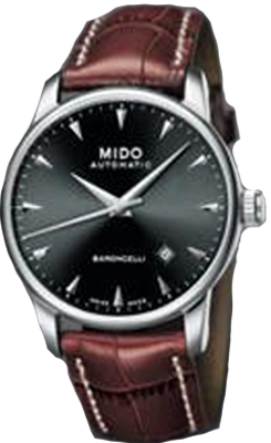 AAA 1:1 Replica Mido-Baroncelli Mens Watches Black Dial Automatic 38MM M8600.4.18.8 Watch