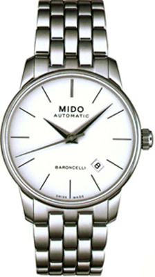 AAA 1:1 Replica Mido-Baroncelli Mens Watches White Dial Automatic 38MM M8600.4.76.1 Watch