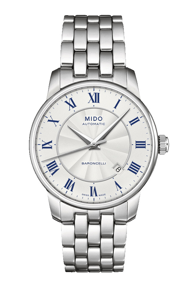 AAA 1:1 Replica Mido-Baroncelli-Ii Mens Watches Silver Dial Automatic 38MM M8600.4.21.1 Watch