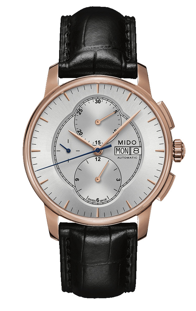 AAA 1:1 Replica Mido-Baroncelli-Chronograph Mens Watches Silver Dial Automatic 42MM M8607.3.10.4 Watch