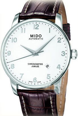 AAA 1:1 Replica Mido-Baroncelli Mens Watches White Dial Automatic 42MM M8690.4.11.8 Watch