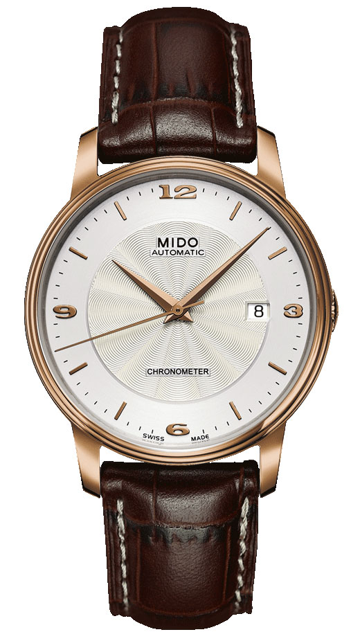 AAA 1:1 Replica Mido-Baroncelli-III Mens Watches Silver Dial Automatic 39MM M901.408.76.037.10 Watch