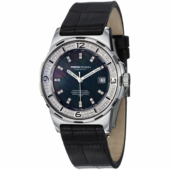 AAA 1:1 Replica Momo-Design Ladies Watches Black Dial Quartz 37MM MD093-D01BK-LS Watch