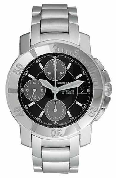 AAA 1:1 Replica Baume-Mercier-Capeland Mens Watches Slate-Gray and Black Dial MOA08502 Watch