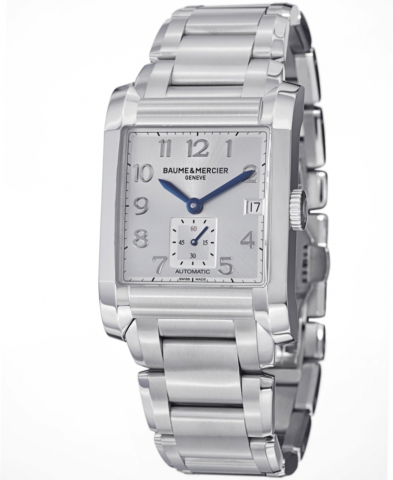 AAA 1:1 Replica Baume-Mercier-Hampton Mens Watches Silver Dial Automatic 45 x 32.29MM MOA10047 Watch