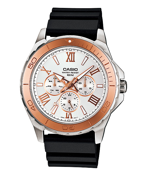 AAA 1:1 Replica Casio Mens Watches Silver Dial Quartz 11MM MTD-1075-7AV Watch