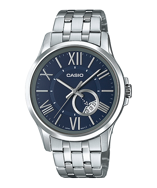 AAA 1:1 Replica Casio Mens Watches Blue Dial Quartz 41.2MM MTP-E105D-2A Watch