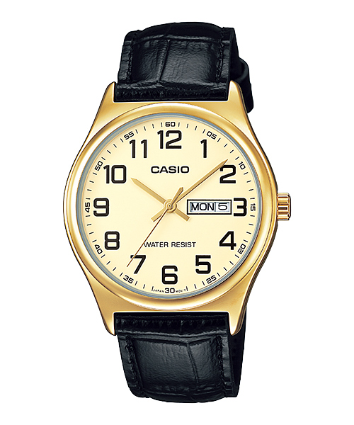 AAA 1:1 Replica Casio Mens Watches Gold Dial Quartz 45.1 x 38MM MTP-V003GL-9B Watch