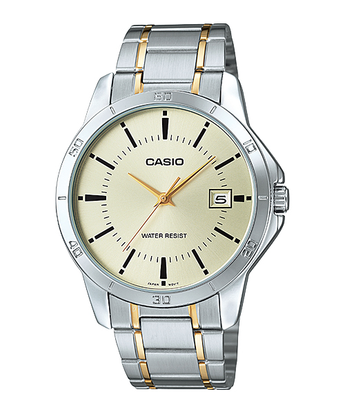 AAA 1:1 Replica Casio Mens Watches Beige Dial Quartz 47 x 41.5MM MTP-V004SG-9A Watch