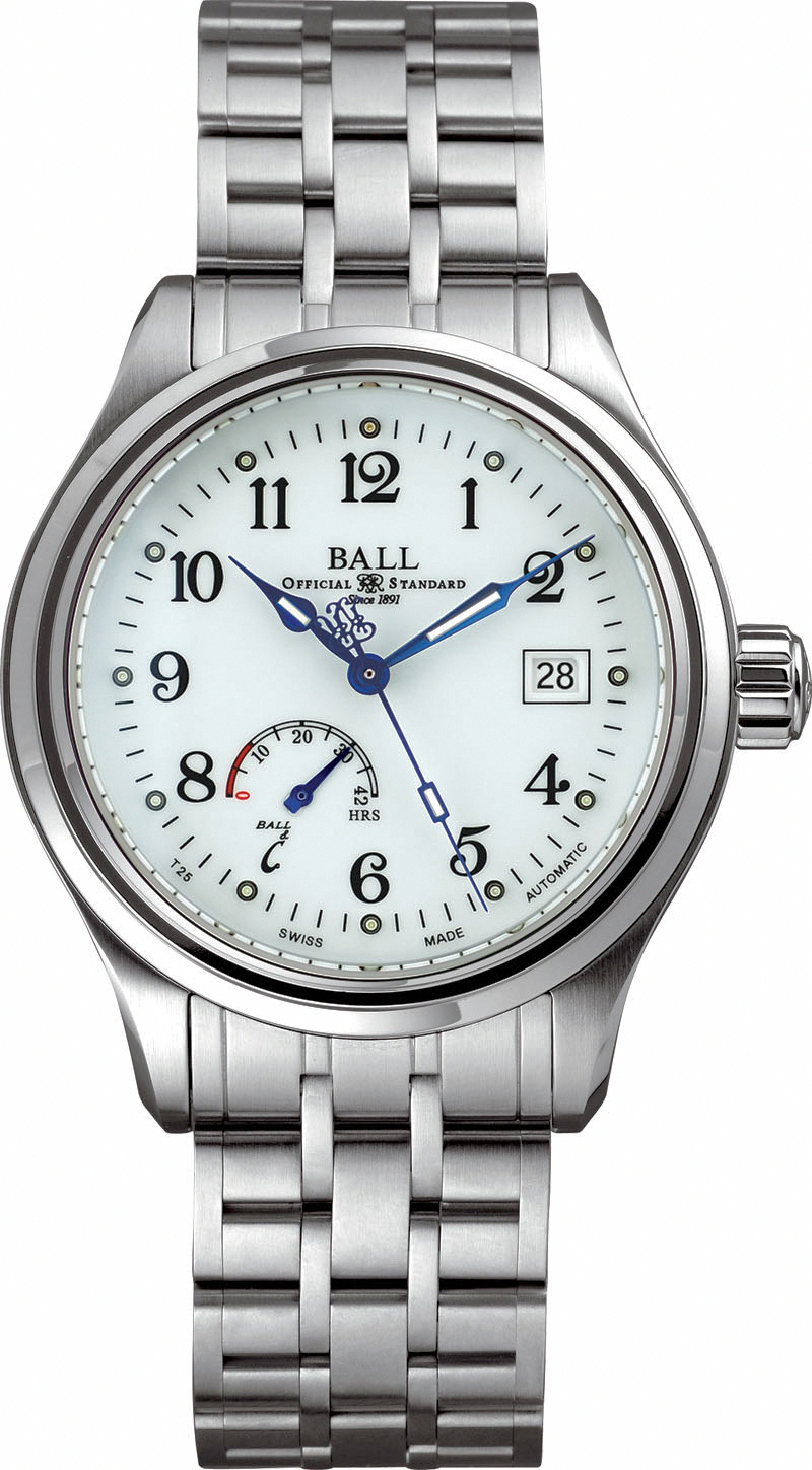 AAA 1:1 Replica Ball-TrainMaster Mens Watches White Dial Automatic 41MM NM1056D-S1J-WH Watch