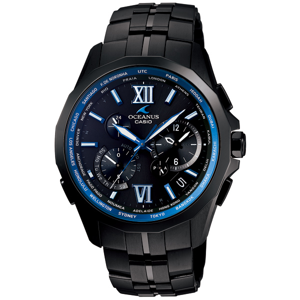 AAA 1:1 Replica Casio-Oceanus Mens Watches Black Dial Solar 42.6MM OCW-S2400B-1AJF Watch