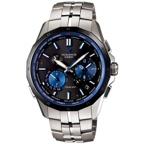 AAA 1:1 Replica Casio-Oceanus Mens Watches Black Dial Solar 47.6MM OCW-S2400E-1AJF Watch