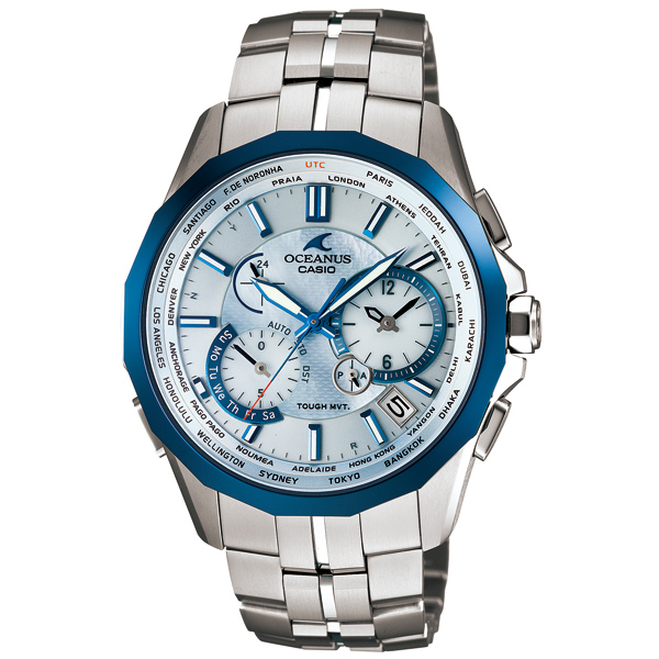 AAA 1:1 Replica Casio-Oceanus Mens Watches Blue Dial Solar 47.6MM OCW-S2400P-2AJF Watch