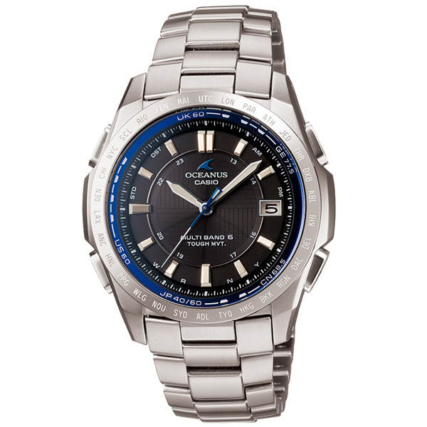 AAA 1:1 Replica Casio-Oceanus Mens Watches Black Dial Solar 45.2MM OCW-T100TD-1AJF Watch