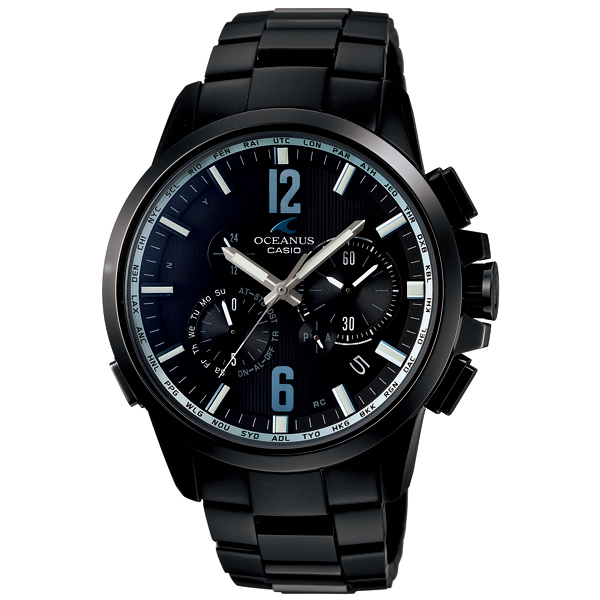 AAA 1:1 Replica Casio-Oceanus Mens Watches Black Dial Solar 48.4MM OCW-T2000B-1AJF Watch
