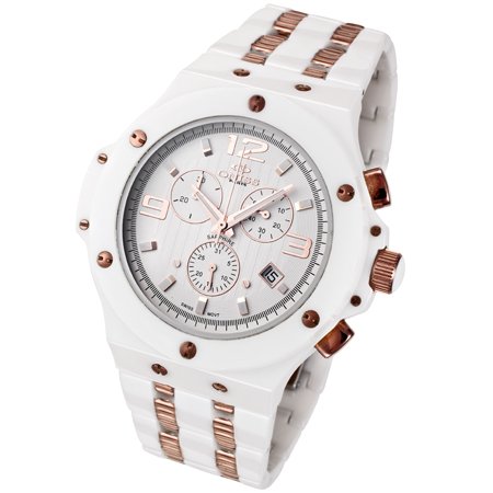 AAA 1:1 Replica Oniss Mens Watches White Dial Swiss Quartz 47.5MM ON8106-MRG7 Watch