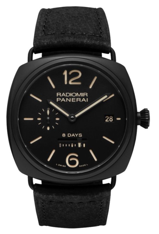 AAA 1:1 Replica Officine-Panerai-Radiomir-8-Days Mens Watches Black Dial Mechanical 45MM PAM00384 Watch